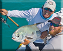 flats fishing Key West a nice permit is released. 